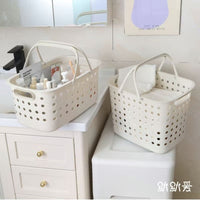 Portable Shower Caddy Basket for Bathroom Dormitory, Quick-Dry Storage Tote with Wet/Dry Separation