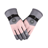 Unisex Winter Warm Waterproof Non-Slip Ski & Cycling Gloves with Thickened Fleece Lining
