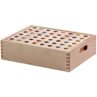 Wooden Rainbow Gem Building Blocks for Kids, Translucent Acrylic, Unpainted Beechwood