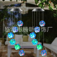 Solar Powered Wind Chime Light, Color Changing LED Hanging Decor for Garden, Patio, and Yard