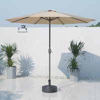 Outdoor Patio Umbrella with Crank Lift, UV Protection, Market Garden Sunshade for Beach, Deck, and Poolside