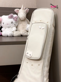 Pure White Acoustic Electric Guitar Bass Gig Bag Thickened Padded Protection