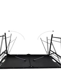 Hydraulic Adjustable Folding Camping Table with Light Stand Option, Lightweight Outdoor Tactical Desk