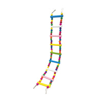 Macaron Rainbow Bird Ladder Toy for Parrots and Small Birds, Climbing Swing Perch for Cage Decoration