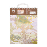 A4 Sketchbook Thick Blank Art Drawing Book for Students and Artists, Hand-Painted Color Pencil Paper for Adults and Children