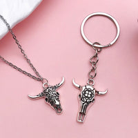 DIY Alloy Antique Silver Bull Head Charms for Jewelry Making