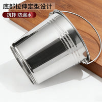 Stainless Steel Bucket with Lid, Large Capacity Thickened Water Storage Pail for Home Commercial Use