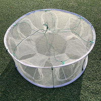 Foldable Round Fishing Net Trap for Shrimp and Lobster, White