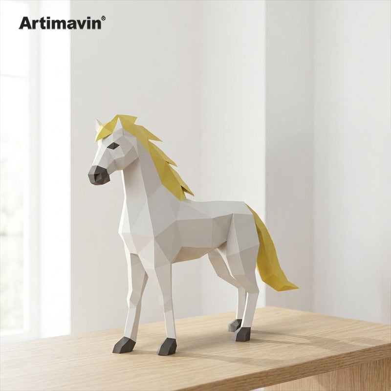 3D Paper Art DIY Horse Model Kit for Home Decor and Creative Gifting