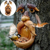 Tree Monster Squirrel Feeder Outdoor Garden Decor