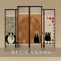 Magnetic Mesh Door Curtain, No-Drill Insect Screen with Strong Adhesive Closure for Home Use