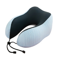 Summer Cooling U-Shaped Neck Pillow with Ice Silk Cover for Office Naps and Travel