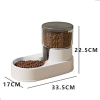 Automatic Water Dispenser and Food Bowl Set for Cats and Dogs, Spill-Proof Double Bowl Pet Feeder