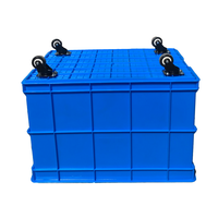 Extra Large Thickened Rectangular Plastic Storage Bin with Wheels and Lid for Logistics Transport