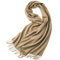 Mongolian 100% Lambswool Scarf for Autumn/Winter - Thick Solid Color Fashion Shawl