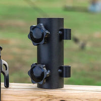 Outdoor Camping Tarp Pole Holder and Ground Pegs Set