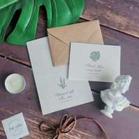 INS Natural Style Botanical Greeting Cards with Envelopes for Christmas, New Year, and Thank You Messages