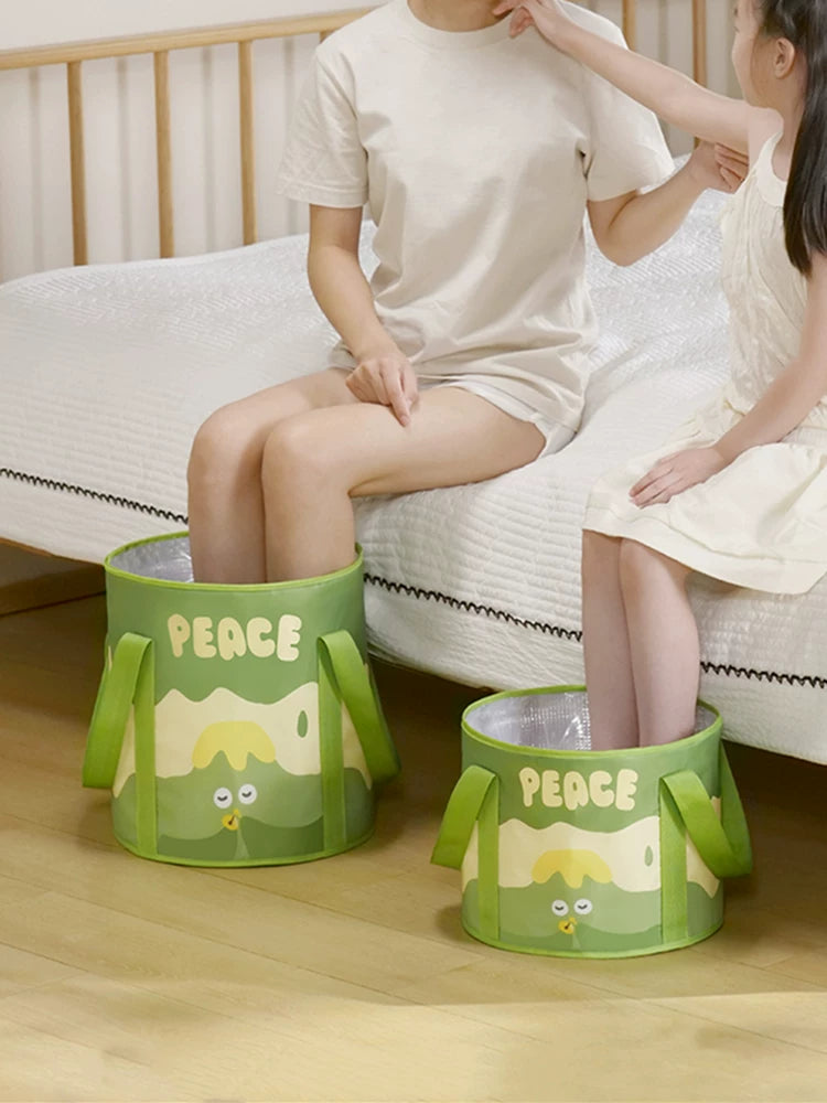 Portable Foldable Foot Bath Basin Outdoor Travel Washbasin