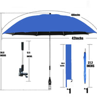 Portable Clamp-On Beach Umbrella for Camping & Fishing Chairs