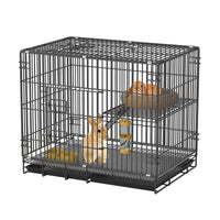 Foldable Indoor/Outdoor Rabbit Cage with Easy Cleaning Tray for Dwarf Rabbits and Cats
