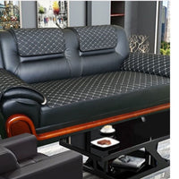 Waterproof Faux Leather Sofa Cushion Cover for Office and Home, All-Season Protection