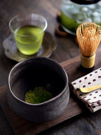 JiuTu Japanese Style Ceramic Matcha Bowl and Whisk Set