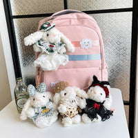 Cute Lop-Eared Bunny Plush Keychain Pendant for Bags and Keys