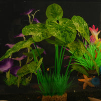 Artificial Aquarium Plant Decorations - Lifelike Water Banyan Leaf Ornaments for Fish Tank Landscaping