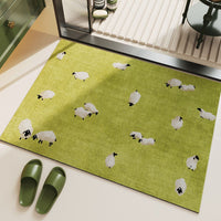 Cartoon Forest Series Diatomaceous Earth Bathroom Mat Non-Slip Absorbent Foot Mat for Entryway