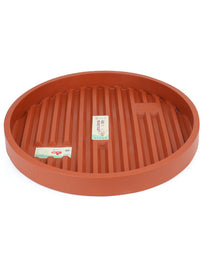 Flower Pot Saucer with Enhanced Breathable Base, Deepened Water Catchment Tray, Round Resin Plastic