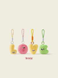 26 English Alphabet Plush Doll Keychain Bag Charm