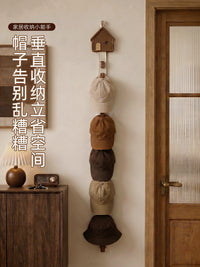 Over-the-Door Hat Rack Wall Mounted Organizer with 8/16 Hooks for Scarves Bags Coats