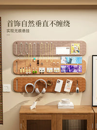 Wall-Mounted Felt Board Jewelry Organizer for Earrings, Necklaces, and Bracelets