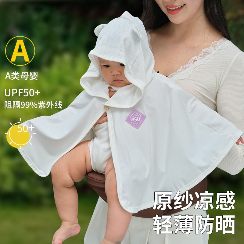 UPF50+ Baby Sun Protection Cape with Cooling Fabric for Outdoor Use