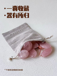 ITSHEYDC Natural Rose Quartz Facial Skincare Tool Set with Gua Sha, Massage Roller & Tray
