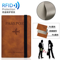 PU Leather Passport Holder Travel Document Organizer