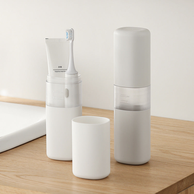 Portable Travel Toothbrush Toothpaste Holder and Rinse Cup Set