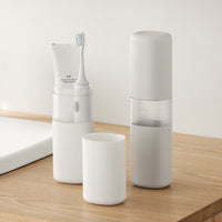 Portable Travel Toothbrush Toothpaste Holder and Rinse Cup Set