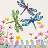 Dragonfly Metal Wall Decor for Garden and Patio, Rustic Iron Art Hanging Ornament