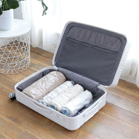 Hand-Roll Vacuum Compression Storage Bags for Travel and Home Use