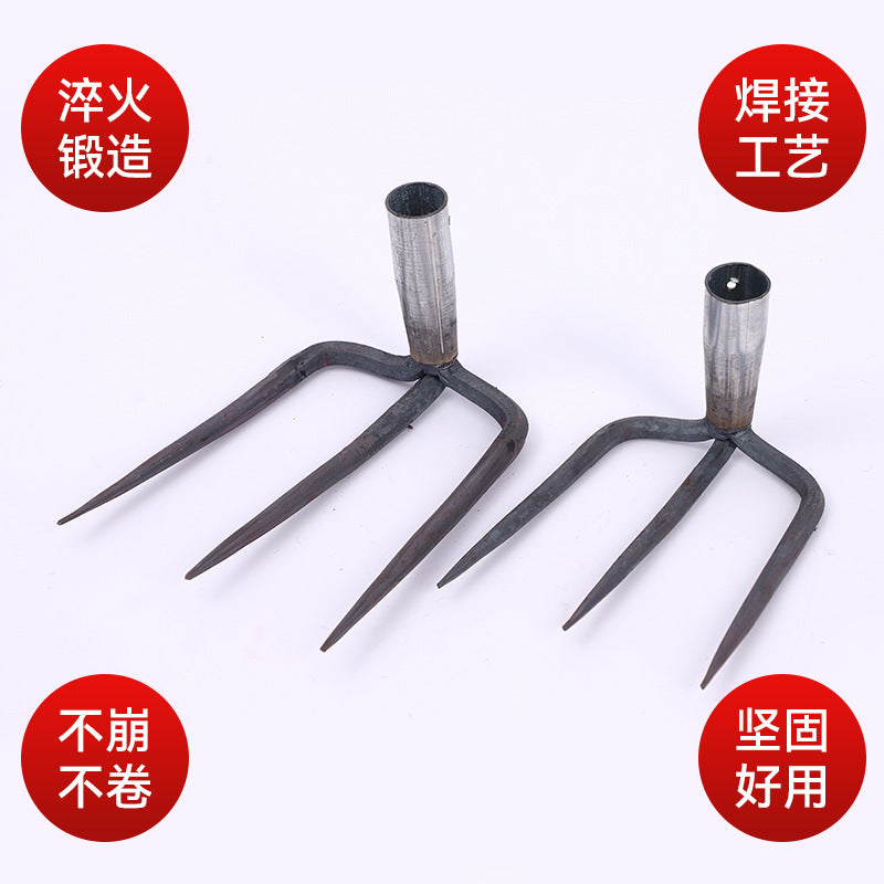 Garden 2/3/4-Tine Steel Rake for Planting, Digging, Weeding, and Loosening Soil, Agricultural Tool for Sweet Potatoes and Peanuts