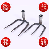 Garden 2/3/4-Tine Steel Rake for Planting, Digging, Weeding, and Loosening Soil, Agricultural Tool for Sweet Potatoes and Peanuts