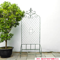 Iron Art Climbing Trellis with Base for Garden and Patio Plants