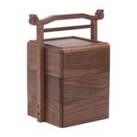 Wooden Dried Fruit Tray with Lid, Living Room Snack Box, Mooncake Storage, Tea Box