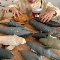 Soft Rubber Marine Animal Figures - Orca, Sea Turtle, Humpback Whale, Octopus