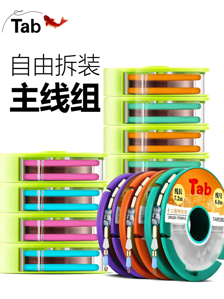 Pre-Rigged Fishing Line Set with Silicone Spool for Freshwater Angling