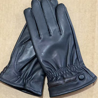 Genuine Sheepskin Touchscreen Gloves for Men and Women, Fleece Lined, Windproof, Warm for Outdoor Cycling, Hiking, and Sports