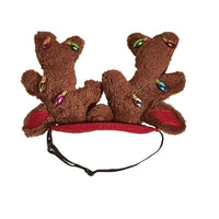 Christmas Pet Antler Headband with Bells and Bows for Dogs and Cats