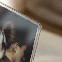 U-Shaped Solid Wood Photo Frame with Acrylic Panel for Desktop Display