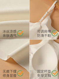 Seamless Padded Camisole Bralette for Women - Built-in Bra Tank Top